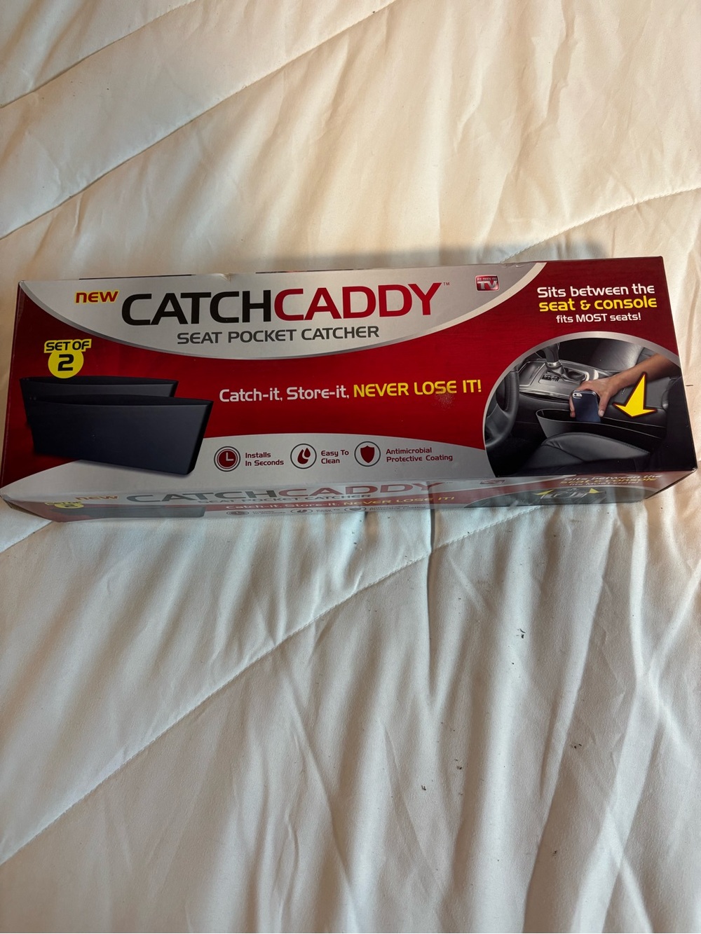 NEW-Catch Caddy As Seen on TV Seat Pocket Organizer Catch & Store Anything